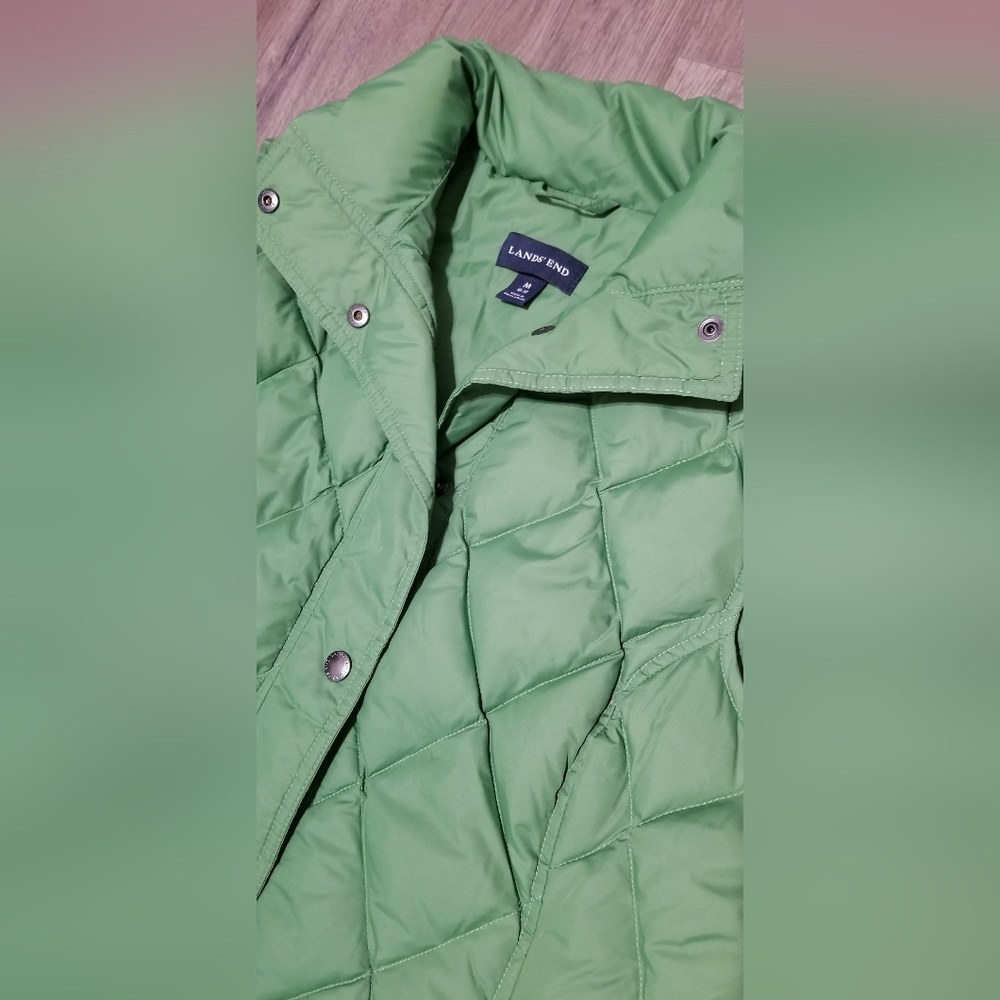 Women's Lands End Puffer Down Vest M - Picture 6 of 6